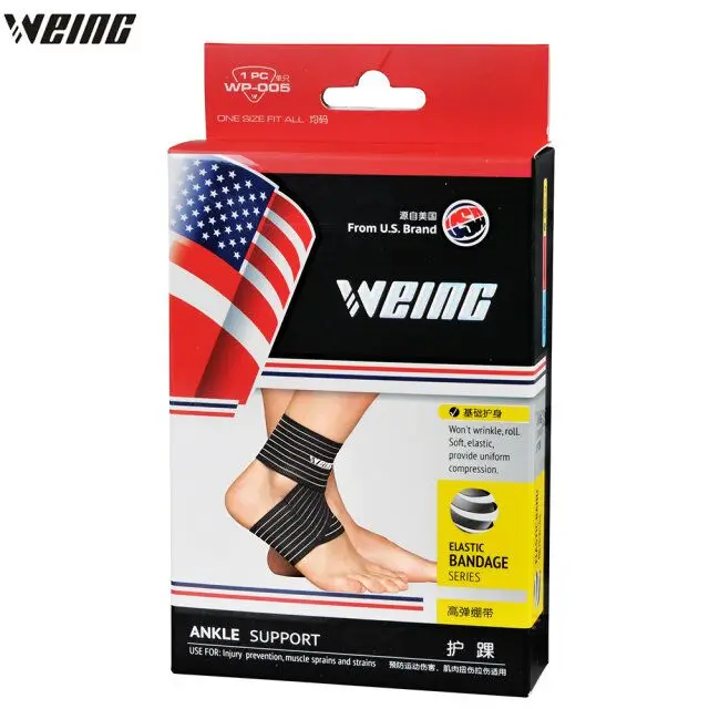 WEING поддержка лодыжки регулируемая эластичная повязка компрессионная плетеная