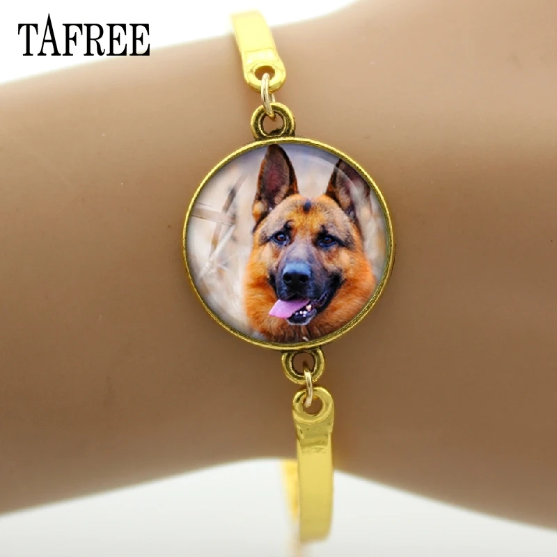 Браслет TAFREE с изображением собаки немецкой овчарки браслет животного модный