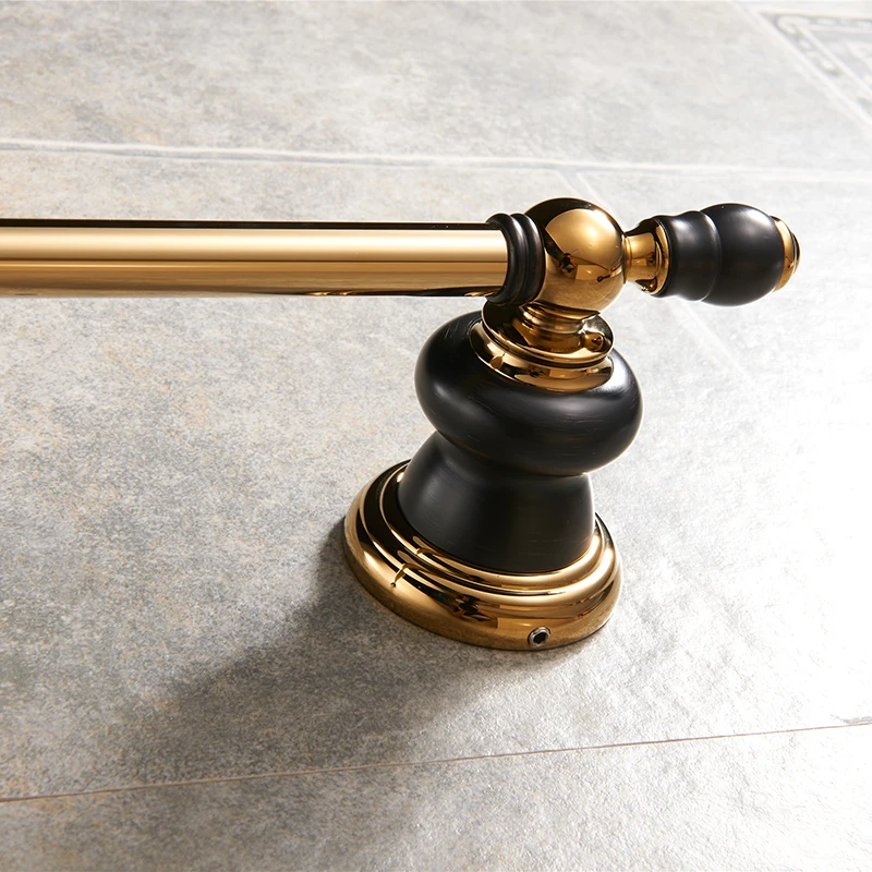 Ретро латунь один вешалка для полотенец Ванная комната античное аксессуары