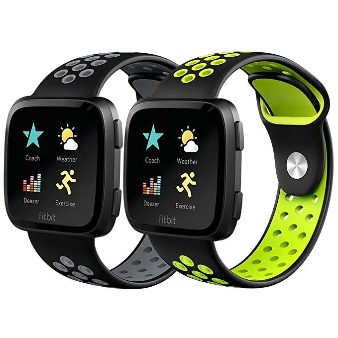 2 шт. полосы для fitbit versa ремешок спортивный силиконовый ремешок на руку сменный Браслет ремешок для ремня для fitbit versa band