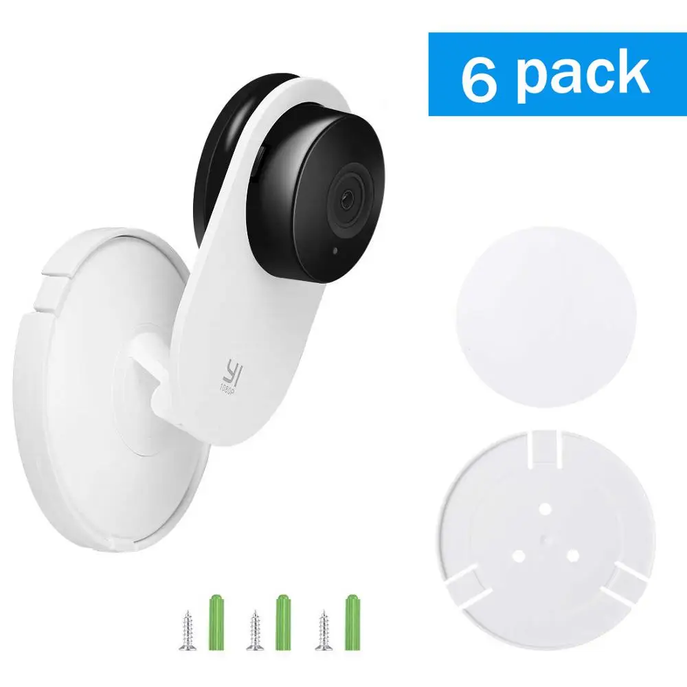 6 Pack Для Yi Home camera Mi Home камера безопасности настенное крепление, поворотный кронштейн для камеры на 360 Градусов Подставка для Mi/Yi Home - Цвет: 6 Pack