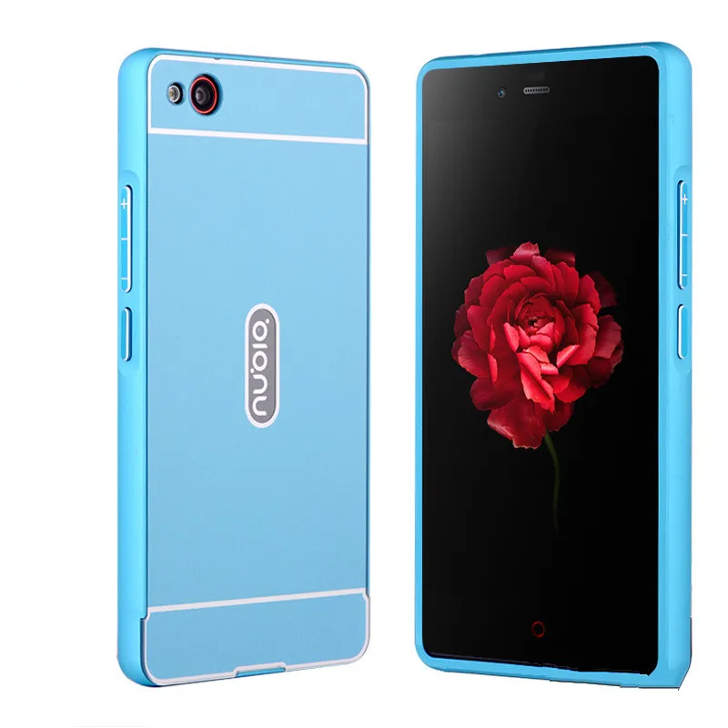 Slim Bumper Case Metal Aluminum Frame PC Back Cover Full Protective Cases for ZTE Nubia Z9 mini |
