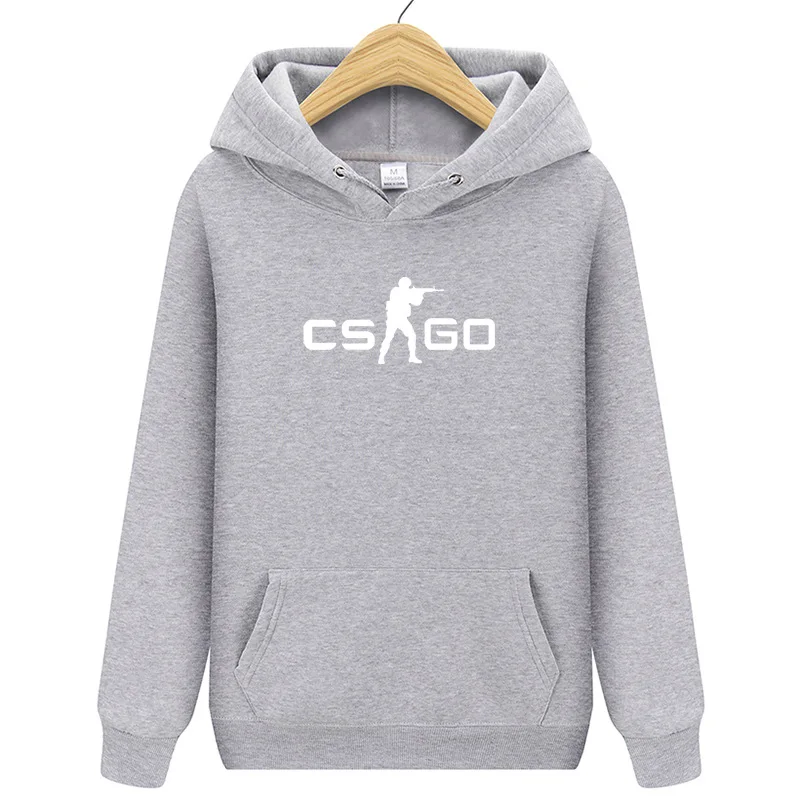Новинка 2019 удобная мужская толстовка с капюшоном принтом CS Go | Мужская одежда