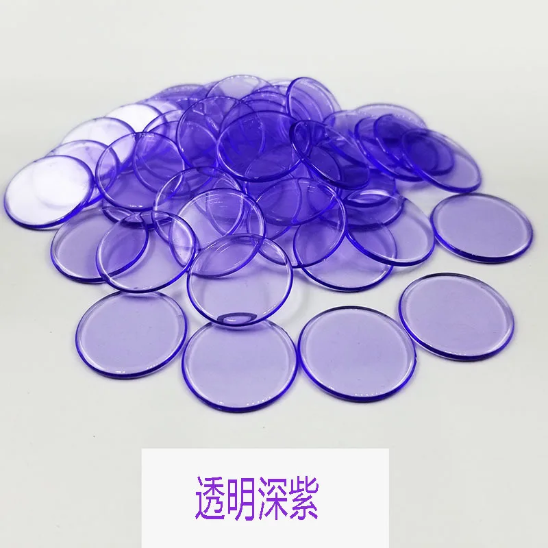 100pcs purple 100 шт. рассчитывать бинго фишки пластиковые покерные фишки маркеры для бинго игровые карты для классной комнаты детей и карнавальные игры бинго - Цвет: 100pcs purple