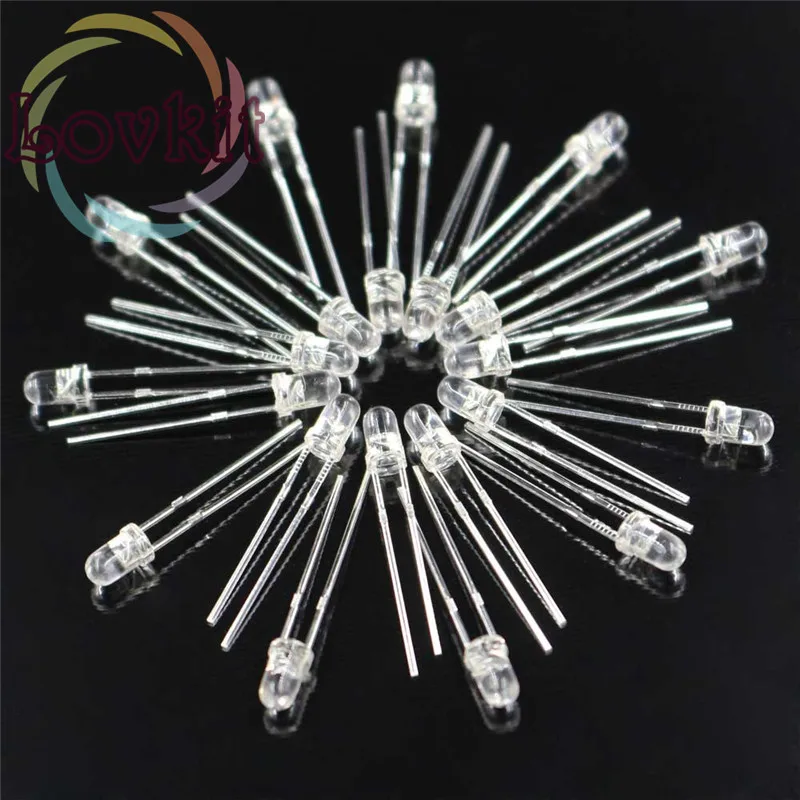 1000 шт. 3 мм круглые высококачественные светодиоды теплого белого света ультра