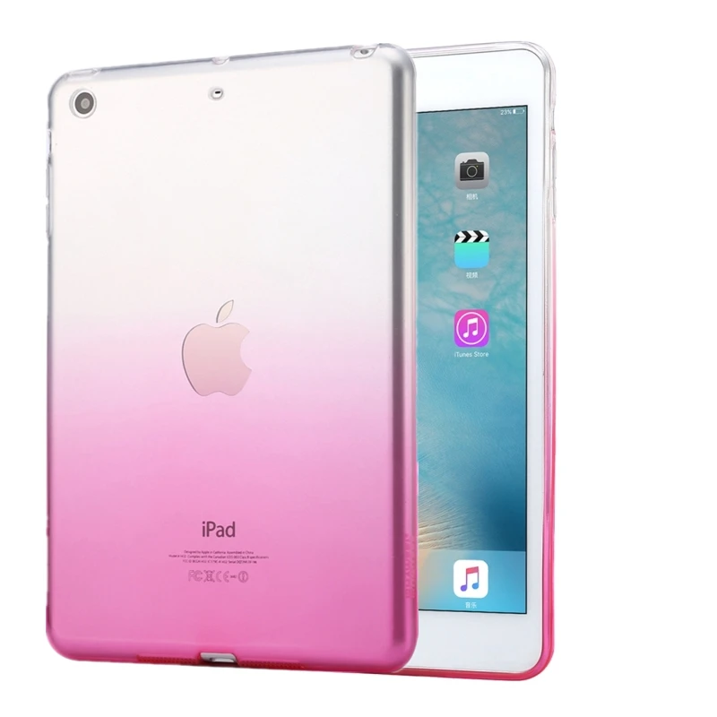 Для IPad mini3 mini2 mini1 ТПУ чехол 7 9 дюймов мягкий прозрачный градиентный тонкий
