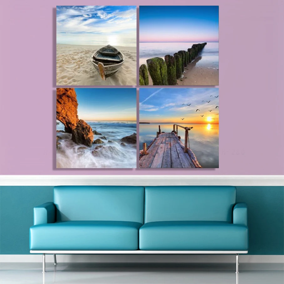 4 шт. настенные панели для рисования на холсте|modular pictures|4 piece canvas artcanvas art |