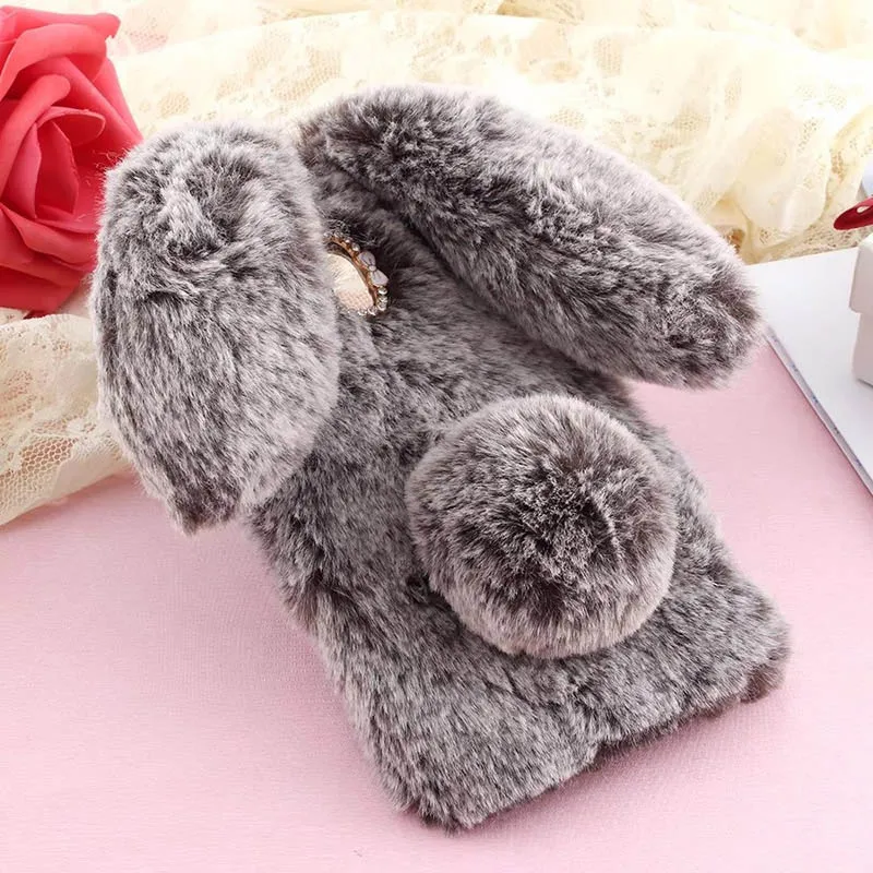 

Winter Case for Lenovo A536 Case For Lenovo A2010 A1010 A6000 Cute Rabbit Ears Fur Soft Case for Lenovo A2020 Ladies Kids Case