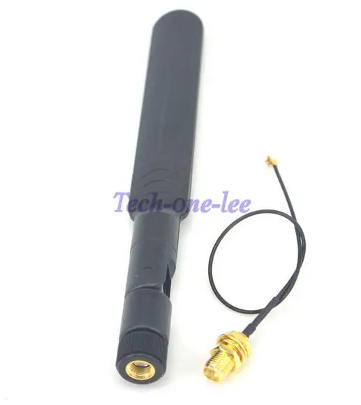 10 шт./лот wifi 2 4 ГГц/5 8 ГГц Omni Двухдиапазонная 5dbi RP SMA Мужская антенна + Mini 1 13 PCI U.FL к
