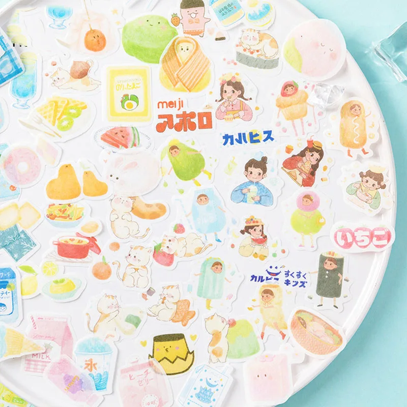40 шт. Kawaii наклейки с десертом бумажная наклейка удобные пищевые канцелярские s