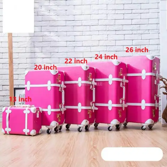 1 pcs luggage CARRYLOVE 2" 22" 2" 26" Спиннер чемодан в стиле ретро набор багаж дорожная тележка чемодан на колесиках - Цвет: 1 pcs luggage