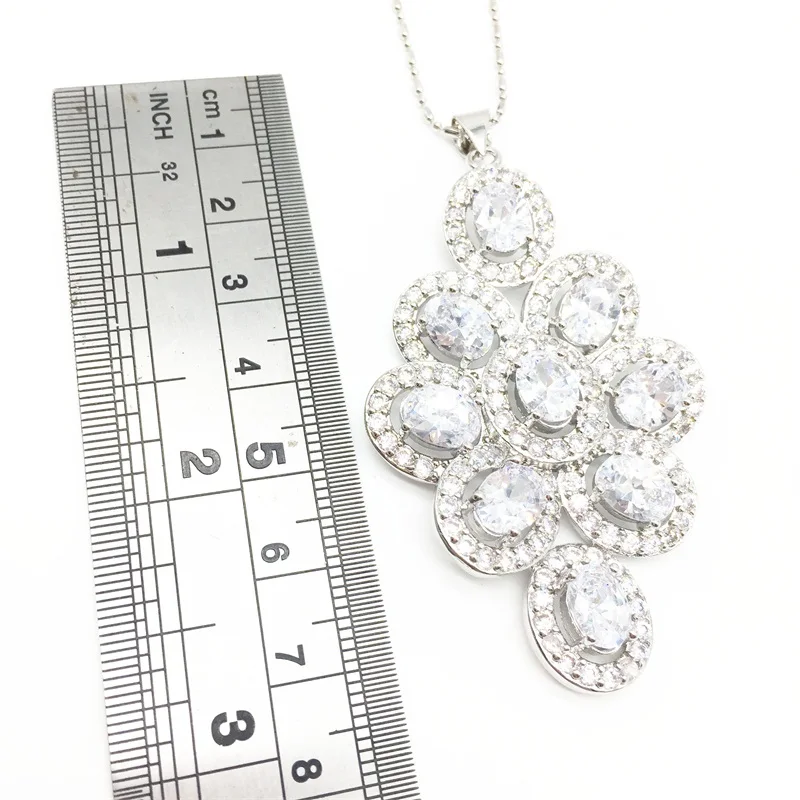 Женский комплект из колье и серёг серебра 925 пробы|necklace and earrings|jewelry sets for womensilver