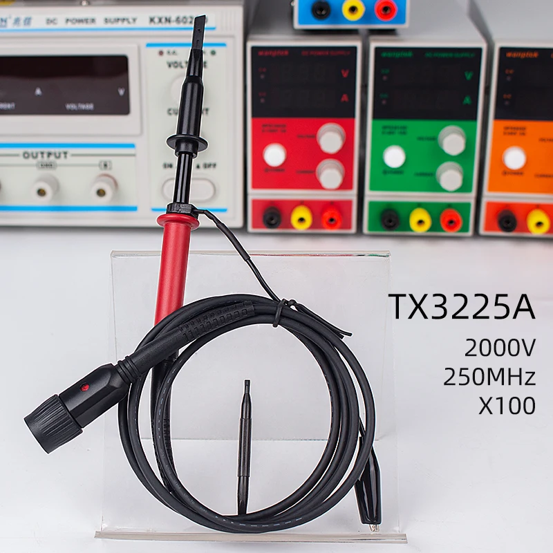 TX3225A 250MHz 2KV Wanptek осциллограф зонд X1X10 200 МГц 600 в осциллограф крокодил тестовый осциллограф Аксессуары Высокоточный PK8200 - Цвет: TX3225A 250MHz 2KV