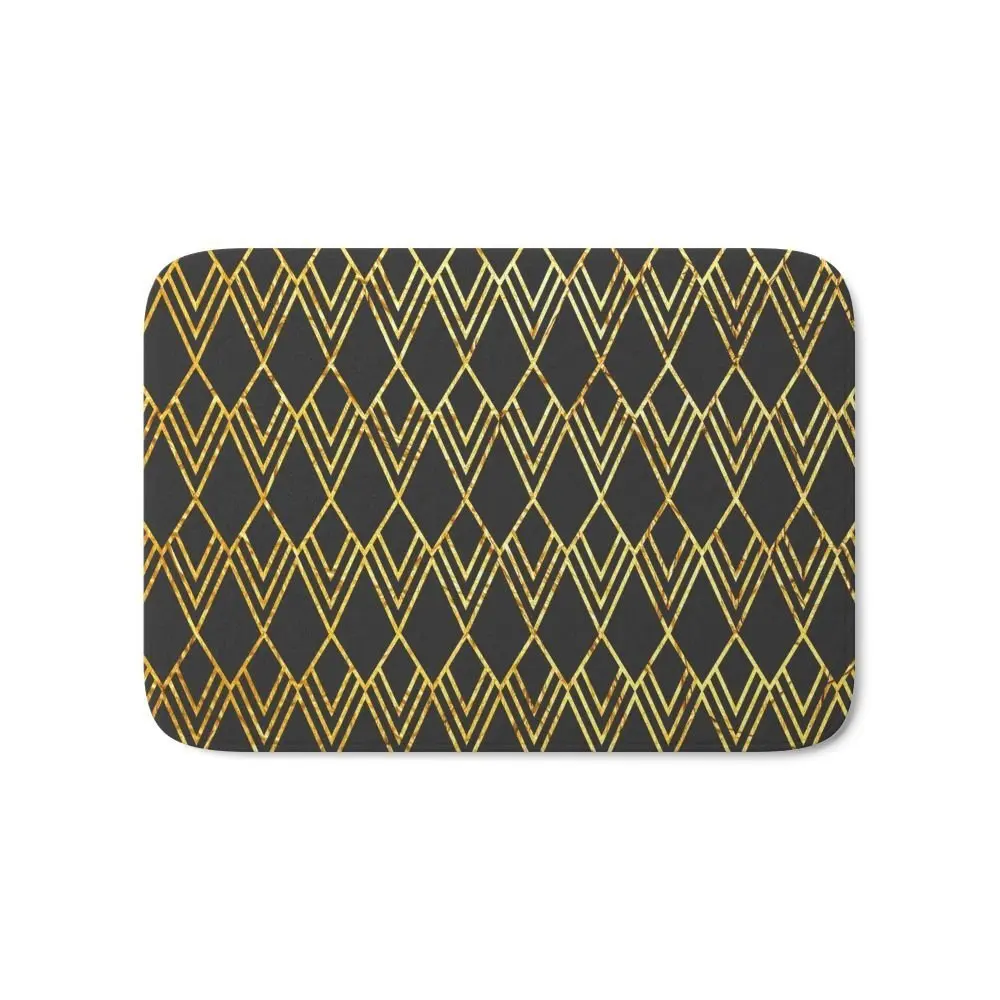 Арт-деко Алмазный Teardop-черный и золотой Печатный Коврик для двери домашний декор