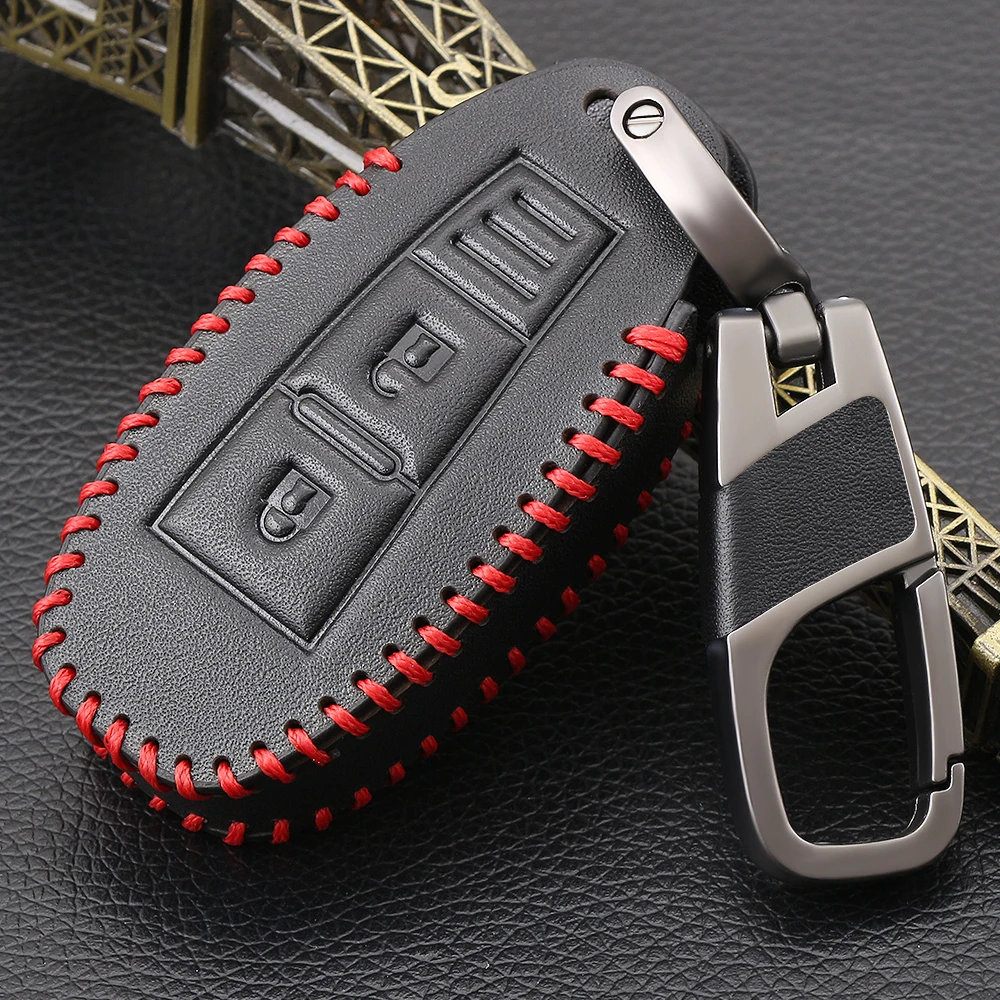 VCiiC черный кожаный чехол смарт ключ для Suzuki Swift Kizashi SX4 S Cross Car Keyless комплект Fob