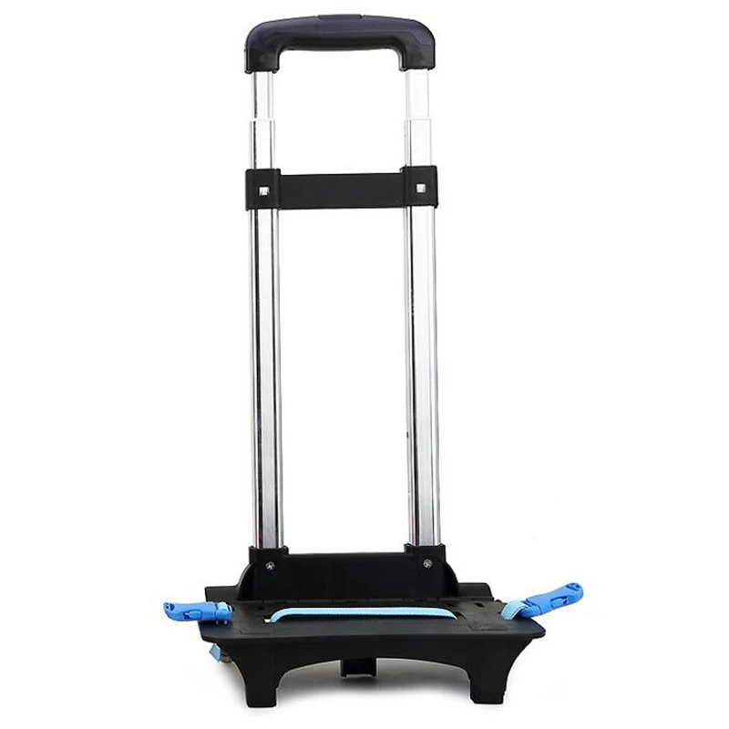 Folding Pulling Rod Bracket Rolling Cart Trolley School Bags Parts Kids Cartoon Two Wheels Trolley Accessories For Boys Girls