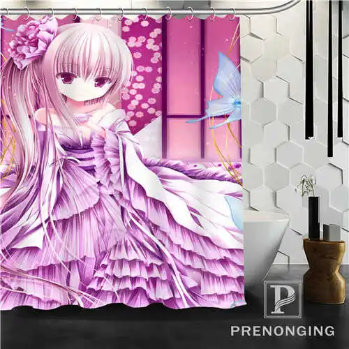 Shower curtain Индивидуальный индивидуальный душ занавеска мультфильм японское аниме девушка домашний декор купальный занавес s ткань водонепроницаемый полиэстер S171128-14 - Цвет: Shower curtain