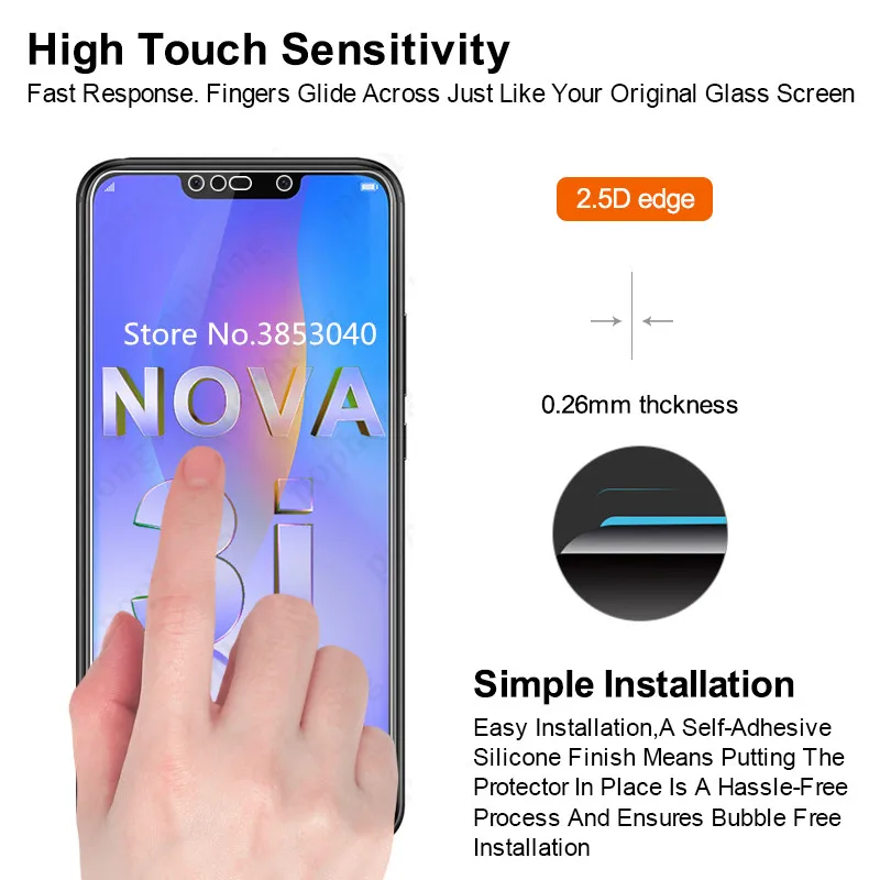 Закаленное стекло для huawei Nova 3i Защитное экрана против царапин P Smart Plus пленка