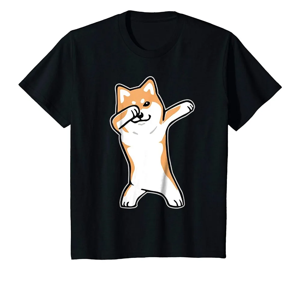 Новинка 2019 модные мужские футболки футболка с коротким рукавом и принтом собаки DABBING SHIBA INU DOGE
