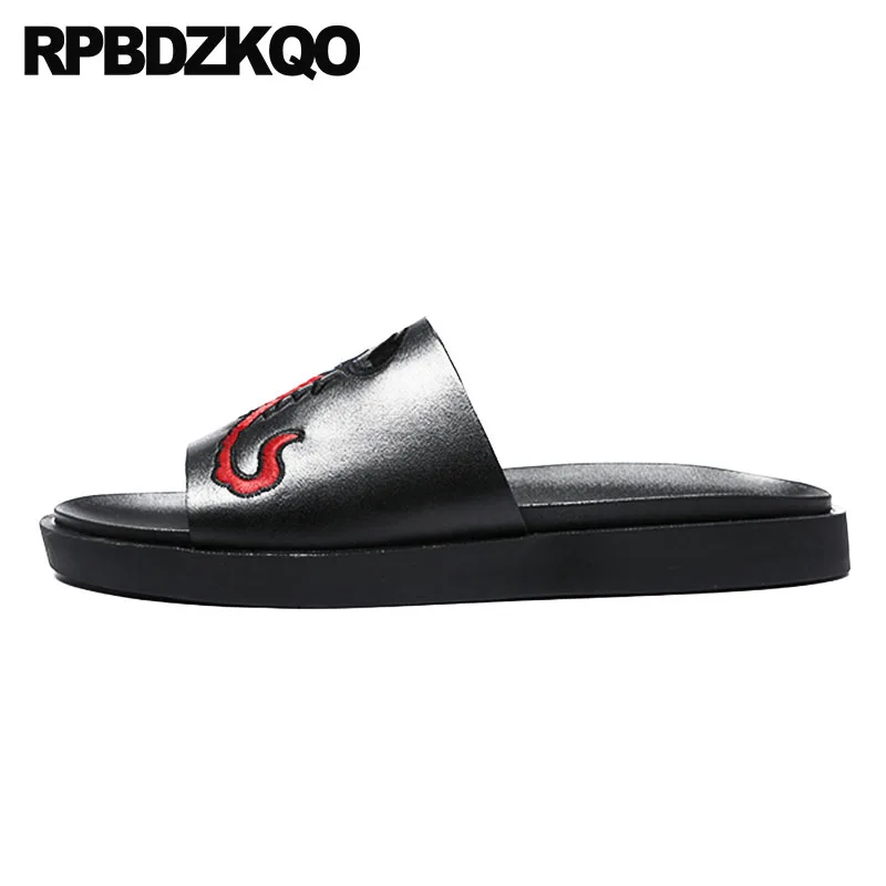 хороший слайды вышивка 2018 обувь воды открытый носок черный водонепроницаемый на