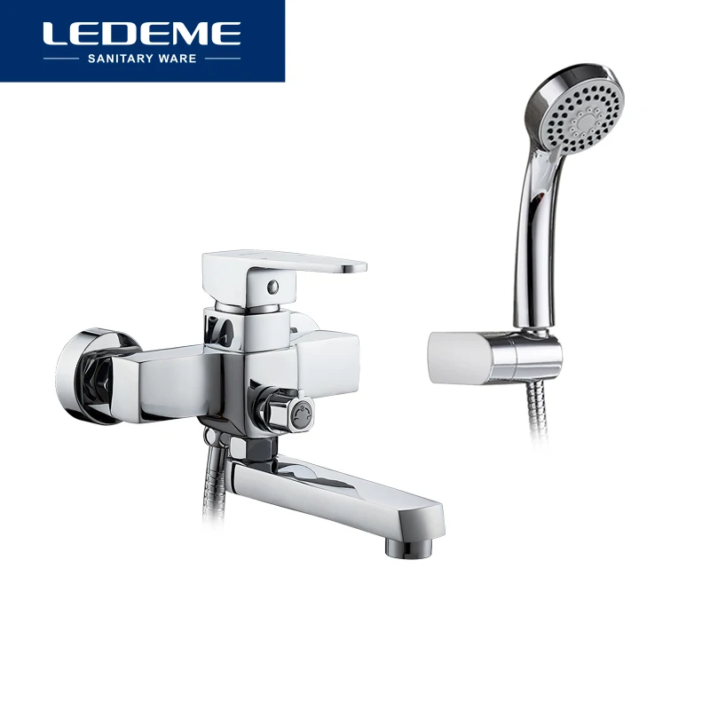 LEDEME Смеситель для ванны с коротким изливом латунь Цвет: хром L3130