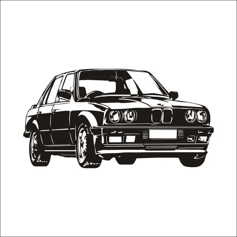 Ретро креативная Автомобильная виниловая наклейка на стену домашний декор