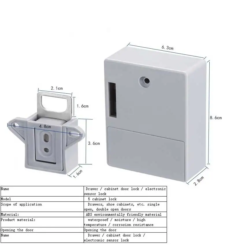 Водонепроницаемый умный маленький RFID ID карты невидимый скрытый замок шкафа нет отверстия Простая установка для дома/офиса/спортзала/бассейна