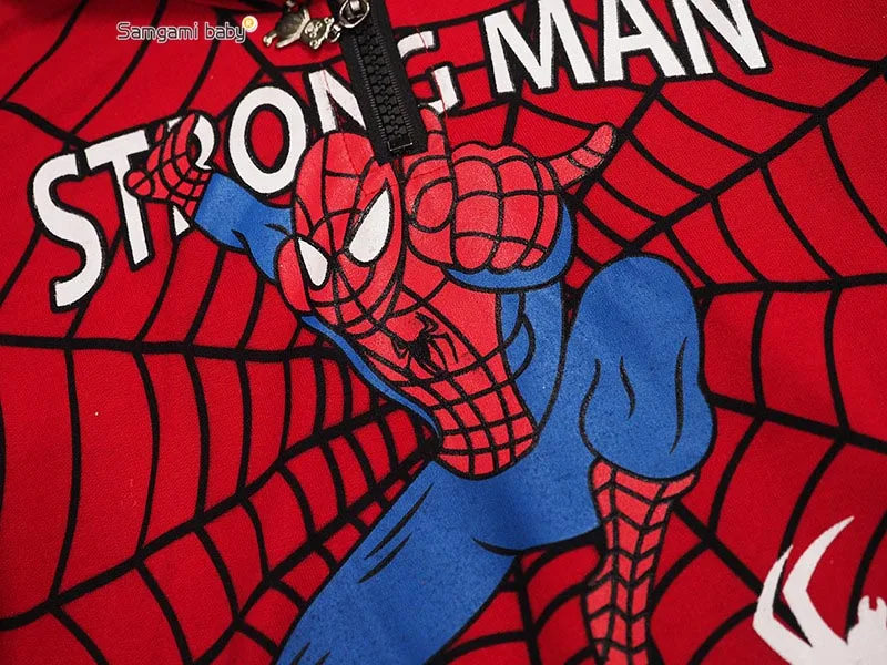 Детский костюм Человека-паука по мотивам классического комикса Marvel комплект одежды для мальчиков детская футболка с короткими рукавами+ укороченные штаны детский спортивный костюм из 2 предметов