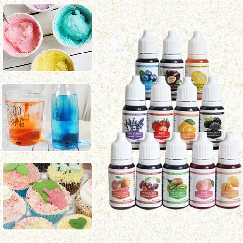 Edible Pigment 2019 NEW 10ML Macaron Cream Food Coloring Ingredients Cake Fondant Baking Color Pastry Tools Dropship | Дом и сад