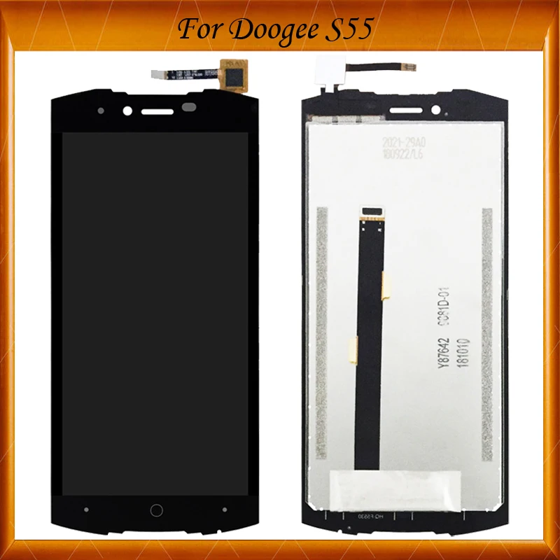 ЖК дисплей и сенсорный экран Для Doogee S55 100% протестирован стеклянная панель
