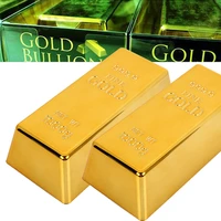 golden gold brick for gate stopper paperweigh for home door simulation bullion door stop office fake gold bar