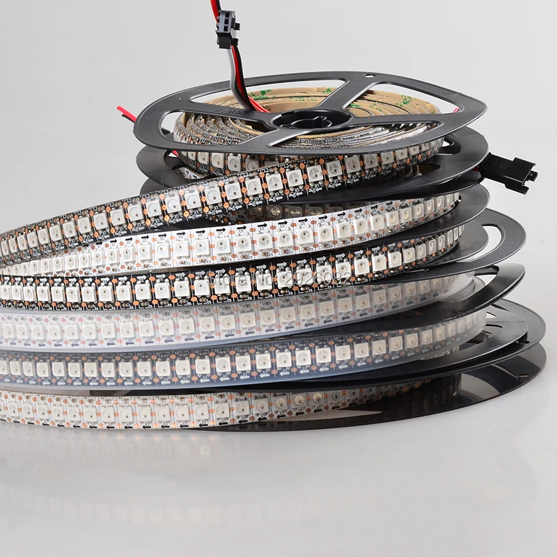 1 м 100 светодиодный s/M WS2812B Светодиодные ленты WS2811 RGB 5050 SMD WS2812 цифровые гибкие