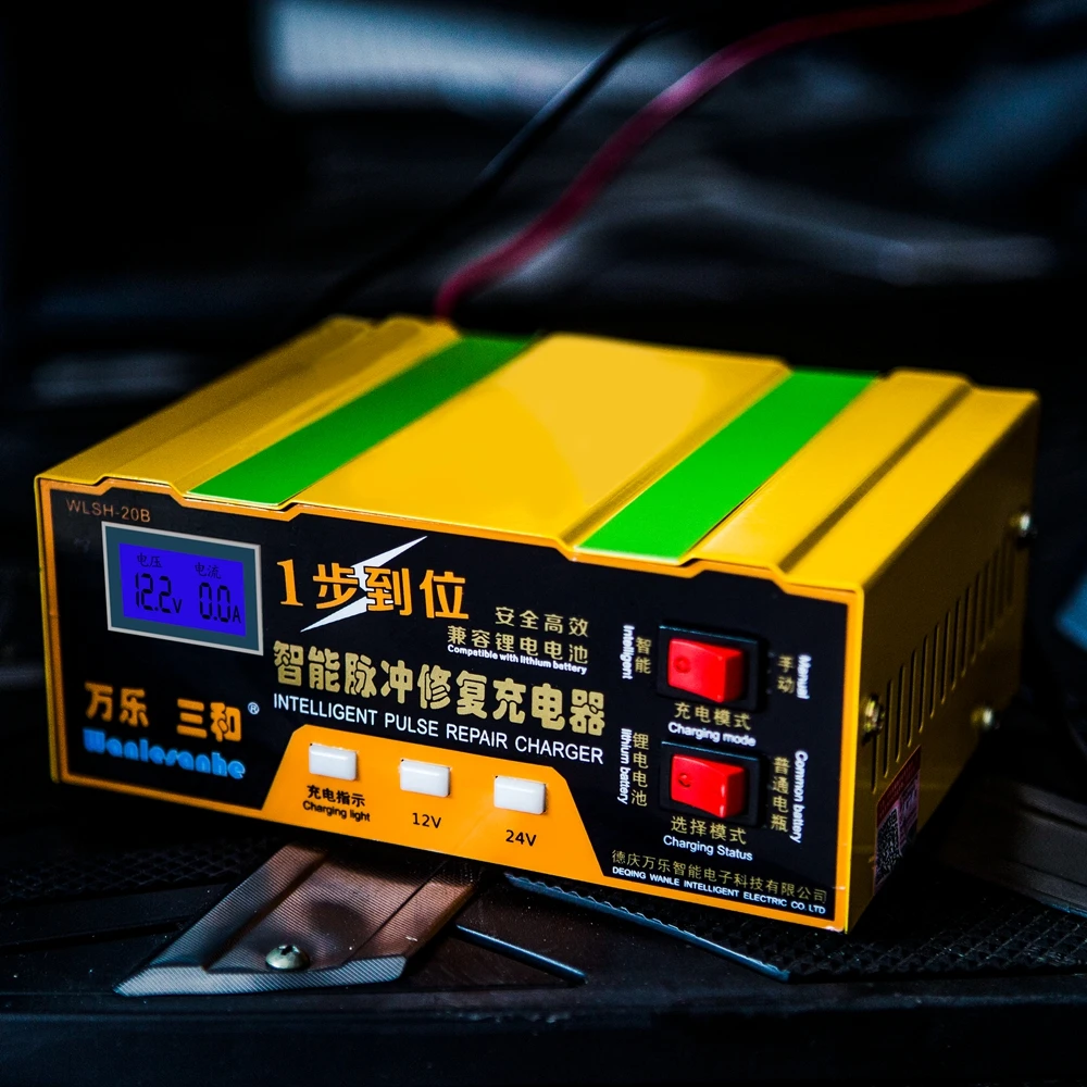 Автоматический 12 V/24 V автомобиль, фара для электровелосипеда в Батарея Зарядное устройство сопровождающий Desulfator светодиодный Дисплей свинцово-кислотная и литиевая Батарея Зарядное устройство 10-100AH