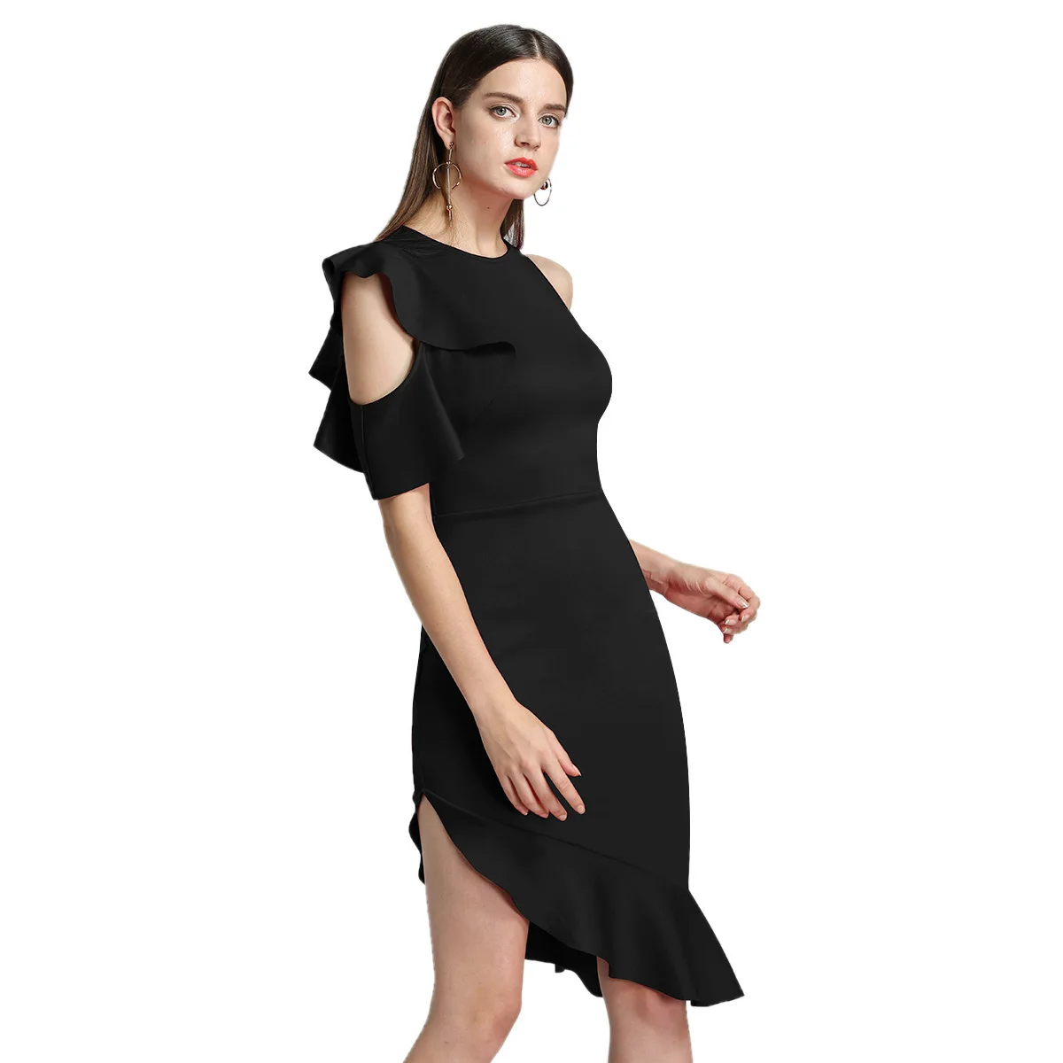 ADIBO Праздничное платье дешевая одежда Китай Vestidos De Festa труба длинное летнее