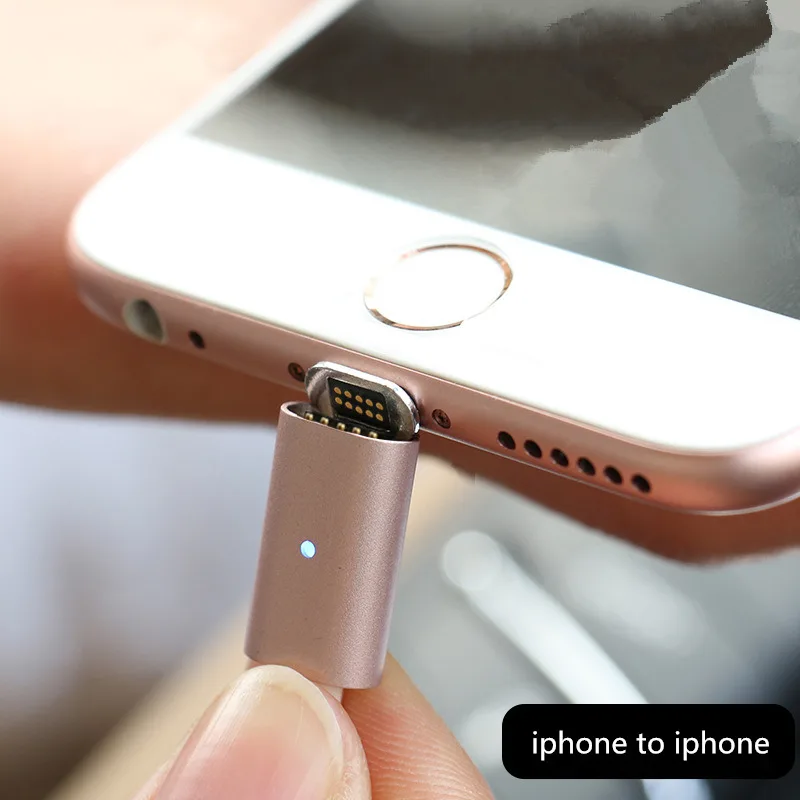 2-й Модернизированный Магнитный зарядный кабель-адаптер для iPhone 5 5S 6 S 7 8 X Plus