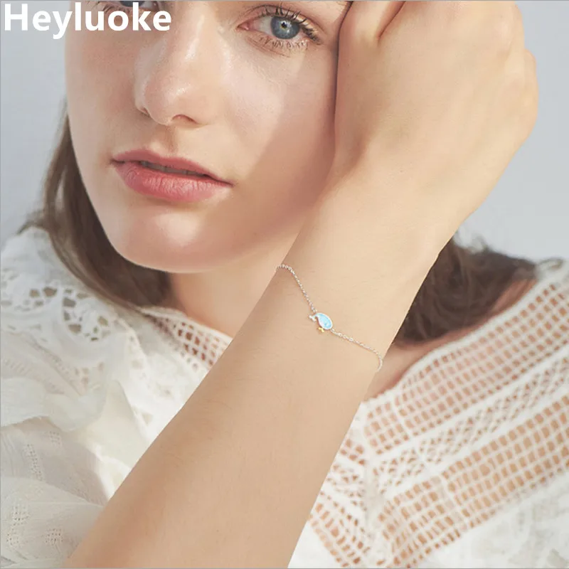 Erkek Bileklik Pulseira Masculina Новое поступление 925 пробы глазурь КИТ звено цепи женские браслеты для модных ювелирных изделий