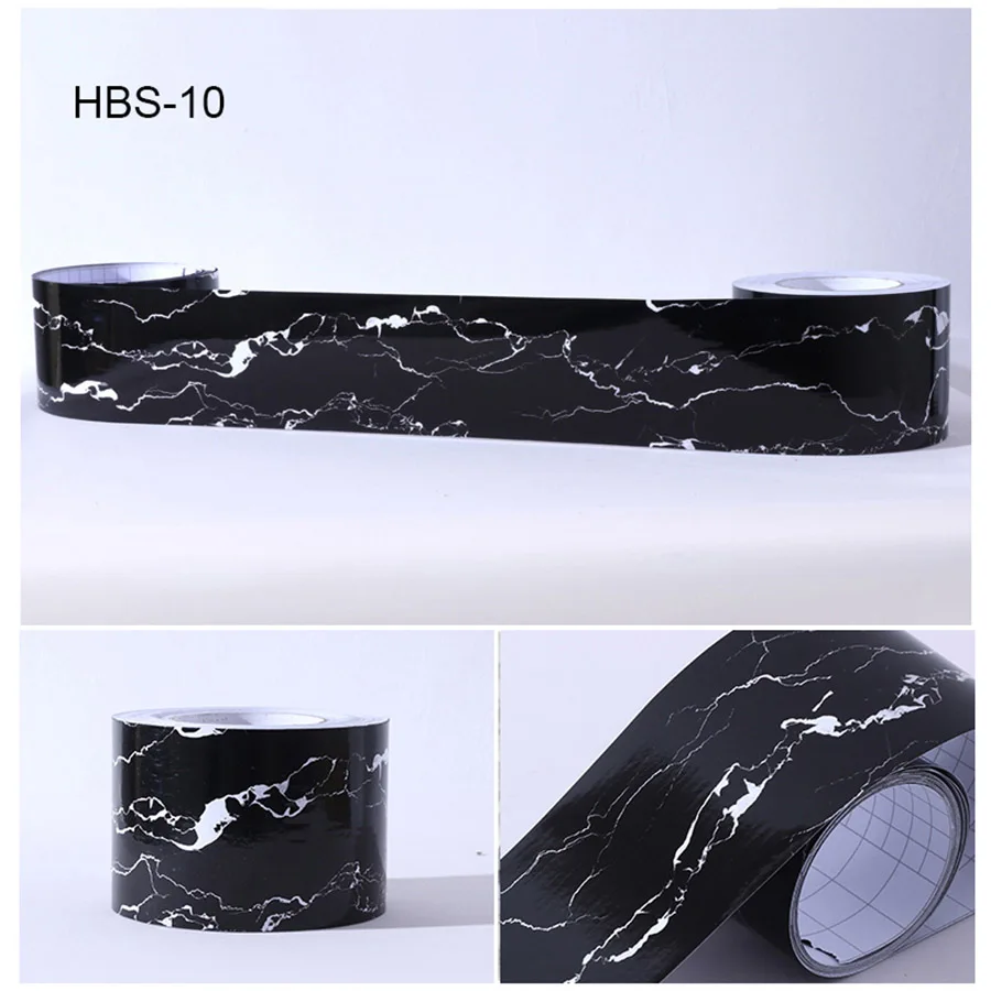 HBS-10 Мраморные наклейки на плинтус и стены самоклеющиеся водонепроницаемые плитки линии талии наклейки гостиной подоконник рамка пол обои - Цвет: HBS-10