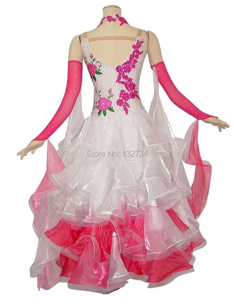 Современное платье для танго и вальса на заказ гладкое бальное стандартное