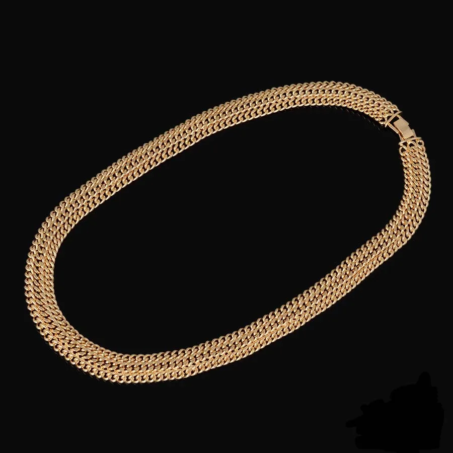 Комплект из колье и серёг серебра 750 пробы 3 цвета|fashion jewelry set|high quality setjewelry sets |
