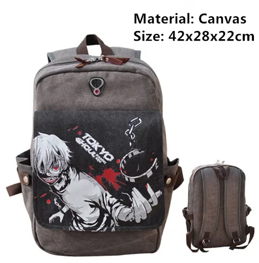 Токио Упыри Kaneki Кен Аниме Холст Рюкзак Сумка Для Ноутбука Мешок Школы Модный