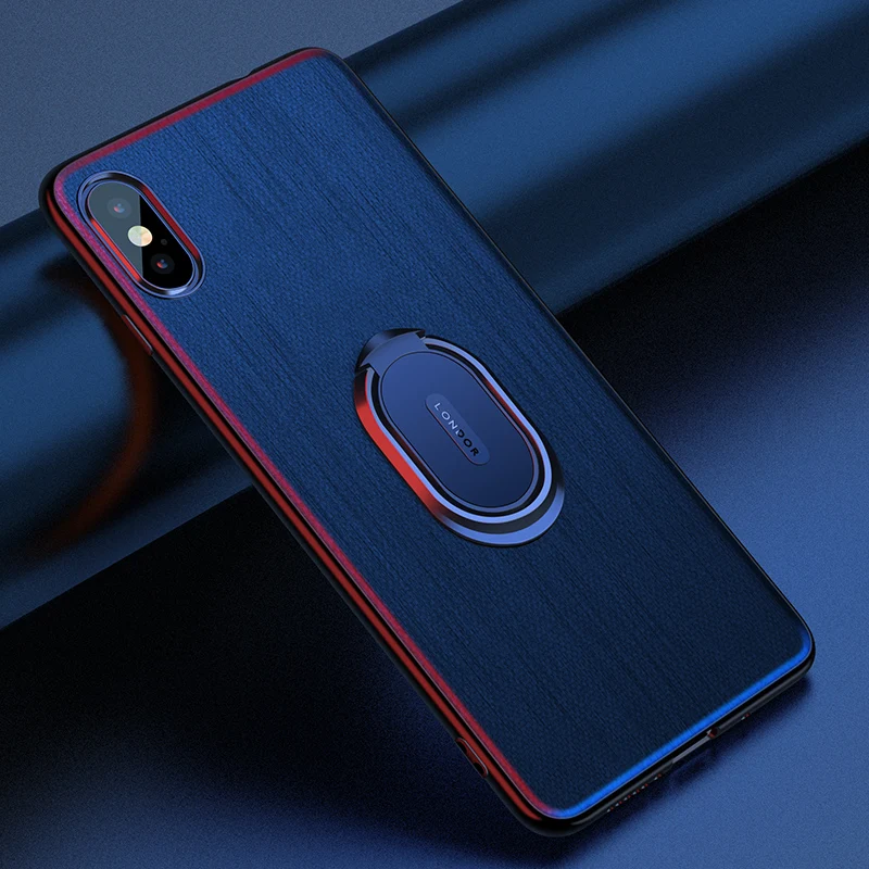 Чехол для iPhone XR XS 7 8 X скрытая подставка из ТПУ с автомобильным магнитным чехлом