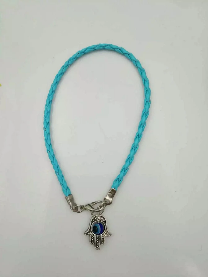 Многоцветный Плетеный браслет на шнурке Good luck Фатима Hamsa сглаза подвеска для