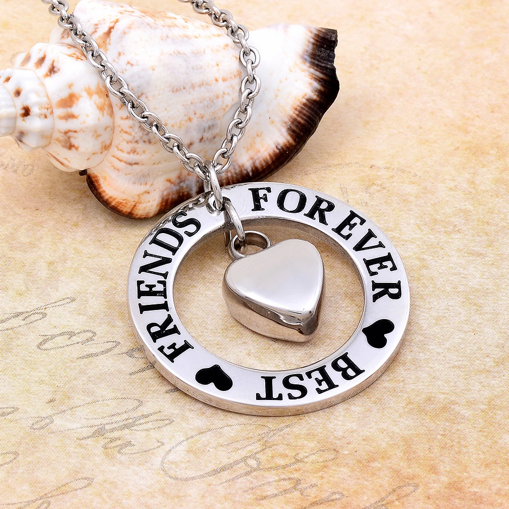 IJD9782 кулон в виде Круга жизни с надписью FOREVER BEST FRIENDS подходит к мини-урне для