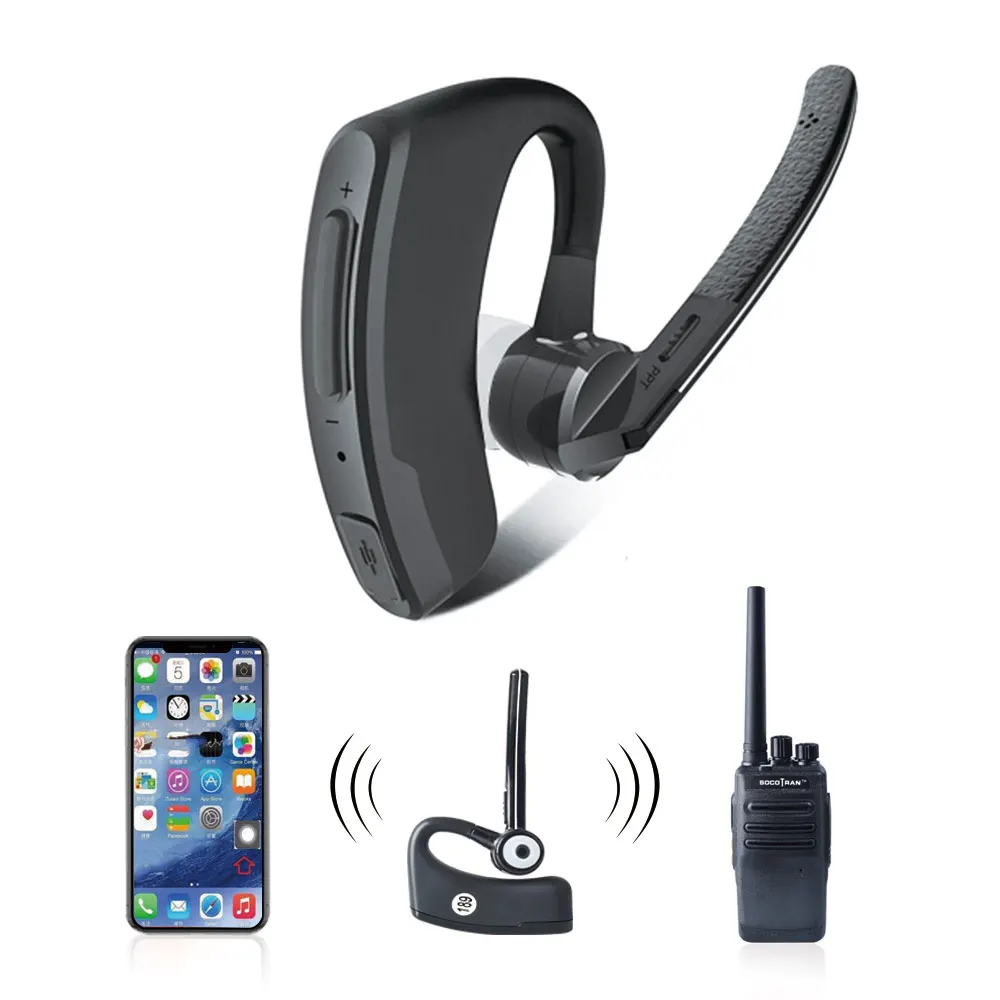Беспроводная рация Bluetooth ptt гарнитура наушник для KENWOOD микрофон гарнитура адаптер Baofeng UV-5R UV-82 наушники