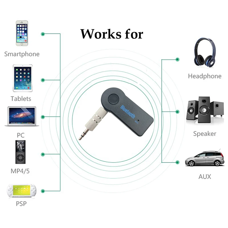 Bluetooth AUX аудио 3 5 мм разъем музыка приемник автомобильный комплект беспроводной