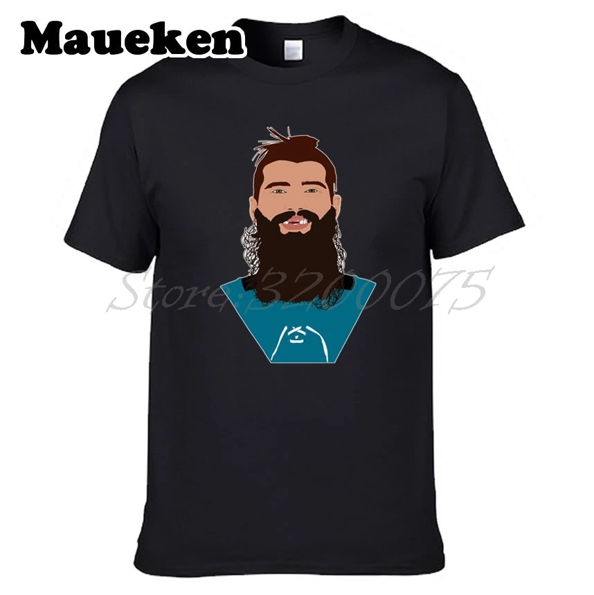 Мужская футболка Brent Burns 88 Beards SAN jose одежда для поклонников акулы подарок с круглым