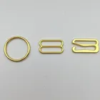 Высокое качество 100 шт.лот золотые кольца для бюстгальтера ползунки крючки lingeria регулятор