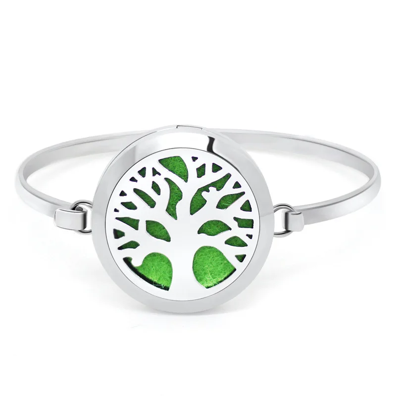 30 мм винтовой диффузор для эфирного масла браслет из нержавеющей стали 316L life of Tree