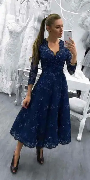 same as picture Satsweety темно-синие вечерние платья Модная тесьма апплике Бисероплетение с длинным рукавом, длинное платье в пол, есть большие Размеры матери; обувь под свадебное платье для невесты - Цвет: same as picture