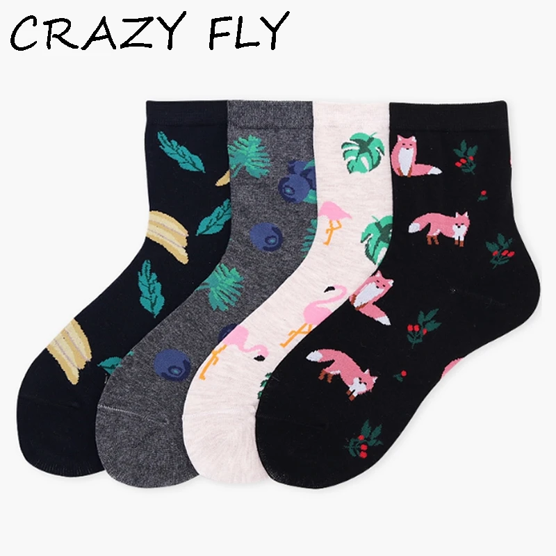 Магазин CRAZY FLY новые милые тропические растения Пальмовые Листья носки